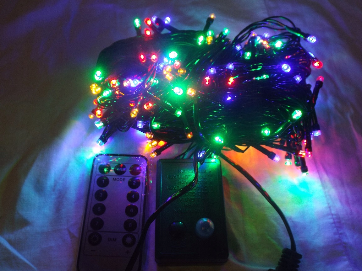 

Lampki choinkowe 200 led kolorowe +pilot+ łączenie