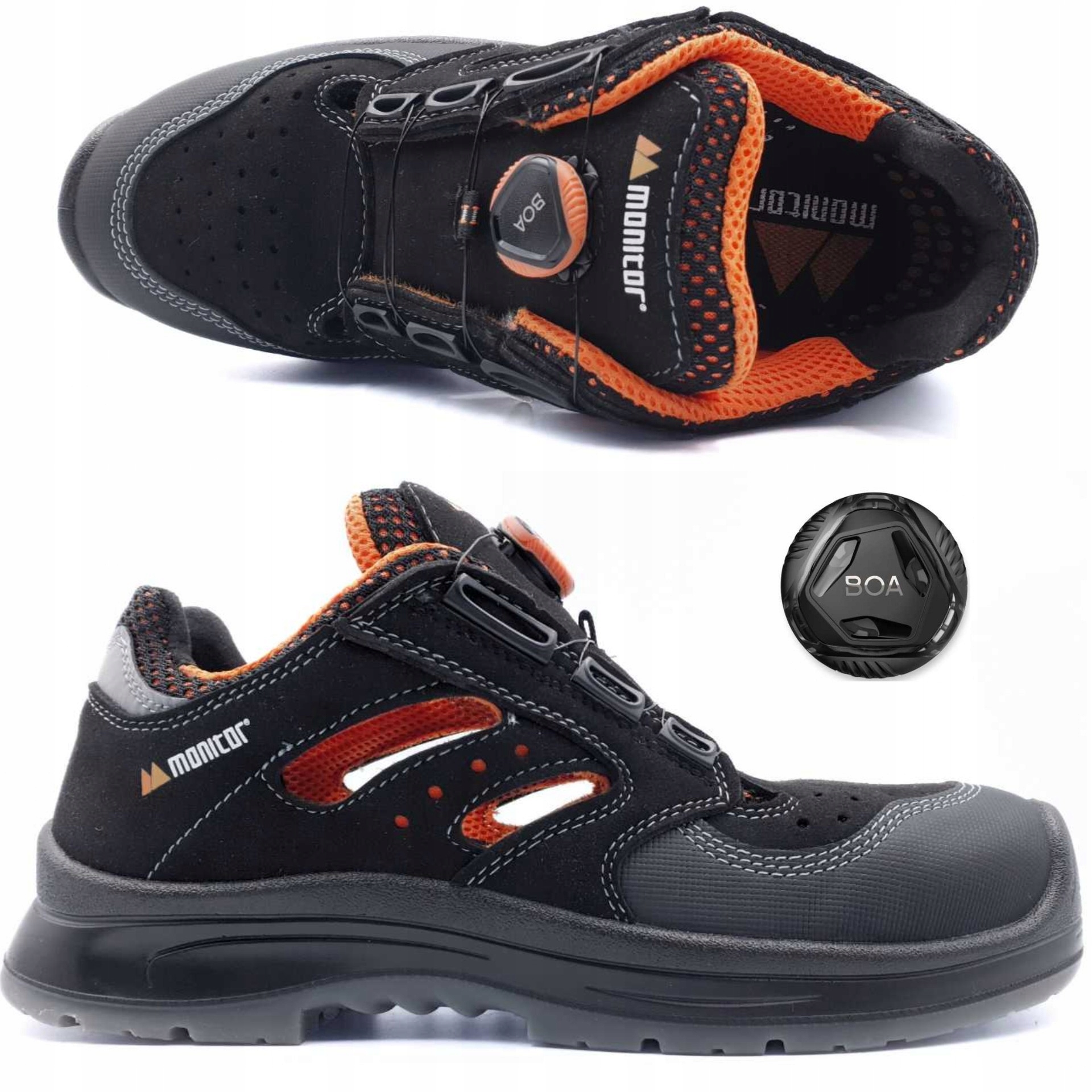 SANDAŁY BUTY ROBOCZE PREMIUM Z SYSTEMEM BOA S1P SRC ESD AERO MONITOR 45