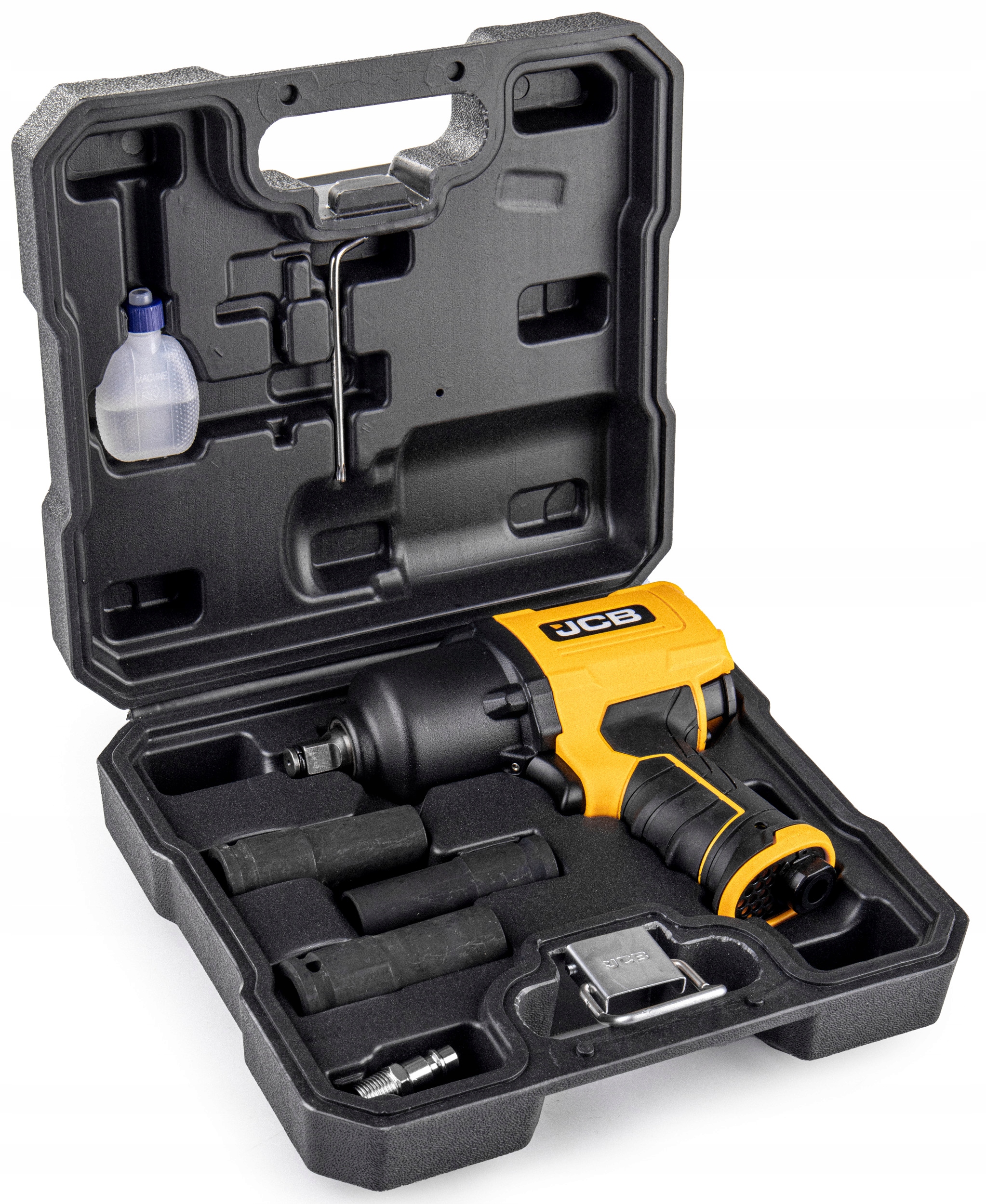 KLUCZ UDAROWY 1/2"PNEUMATYCZNY Z UDAREM DO KÓŁ KOMPRESORA 1450NM ZESTAW JCB Rozmiar trzpienia 1/2''