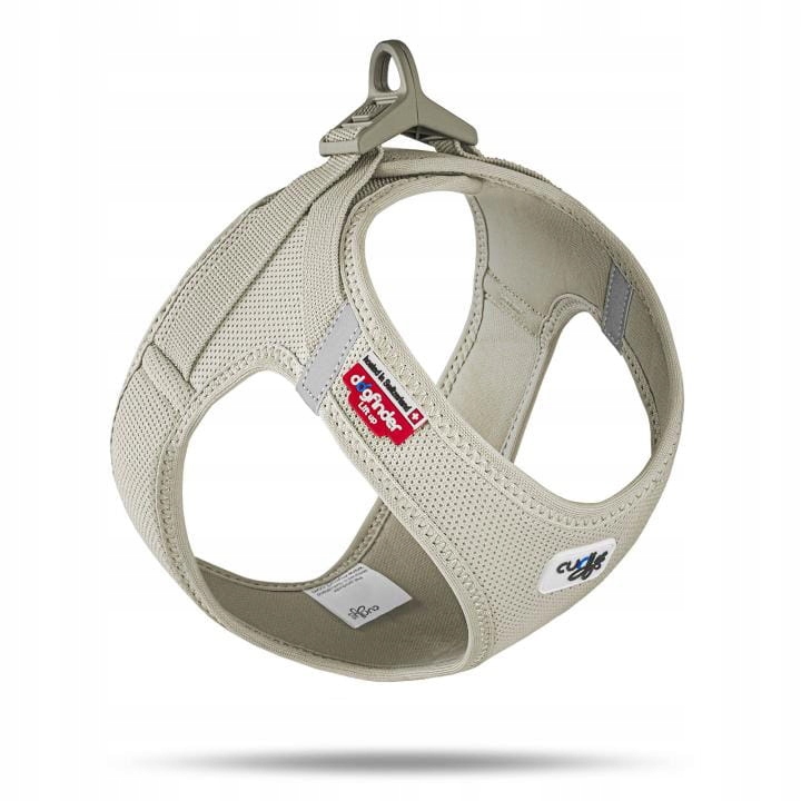 Curli Szelki Clasp Air Mesh jasnobeżowe M