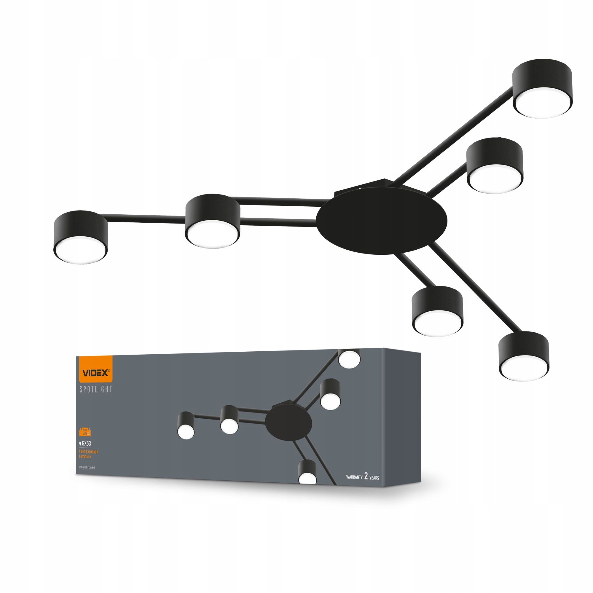 Stropní Led svítidlo GX53 Osvětlení z hliníku VL-SPF21B-B IP20 Černá