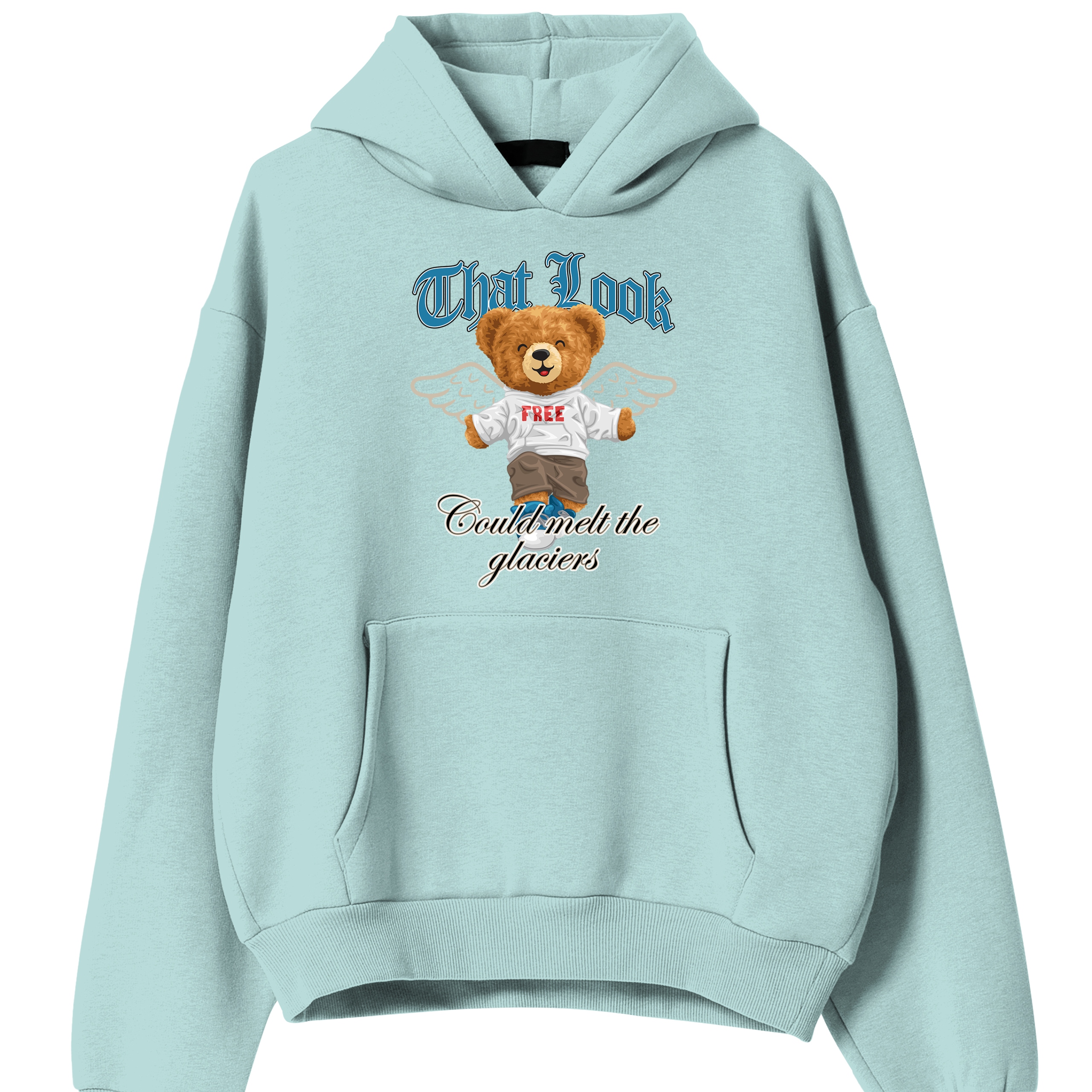 Mikina Mátová S Kapucí jako Dárek na jaro Chat Look Teddy Medvídek M