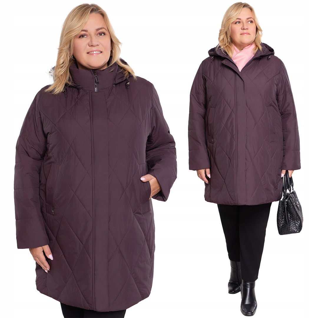 Fialová bunda plus size velikost 56