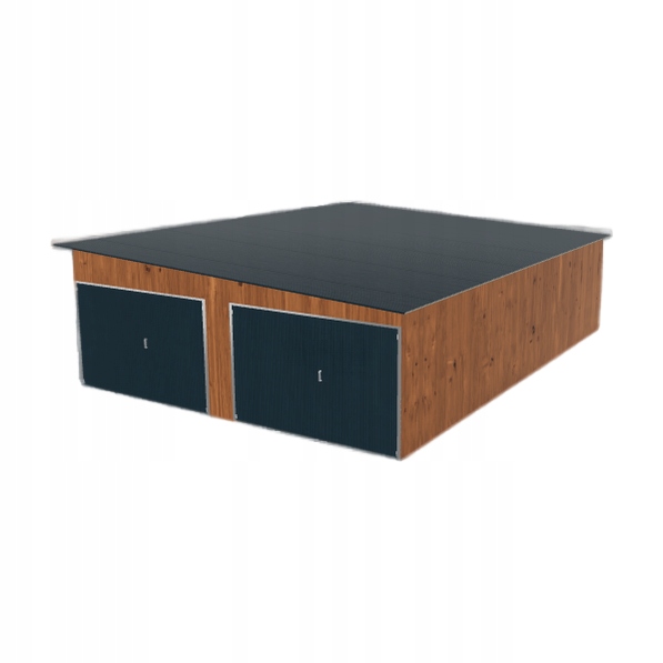 Plechová garáž 6.5x9 m s dvoupolohovým spádem vpravo Zlatý dub