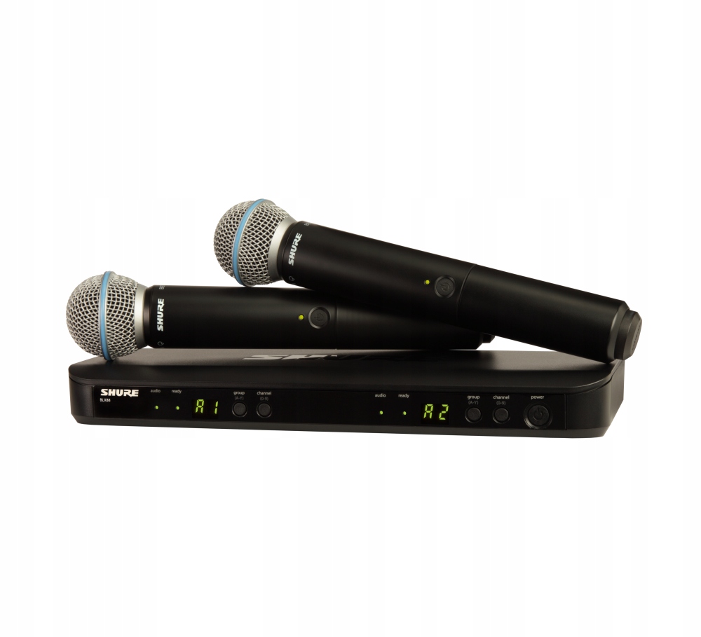 Shure BLX288E/B58 sada mikrofonů, bezdrátové mikrofony BETA58 do ruky