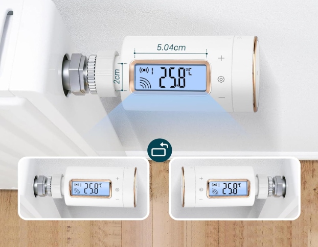 Inkbird IRC-RW1 radiátorový termostat Wlan s bránou ovládanou aplikáciou.