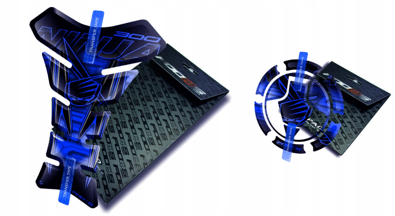 Tank-pad Cap-pad od společnosti Fooqs Kawasaki Ninja 300 Modrý