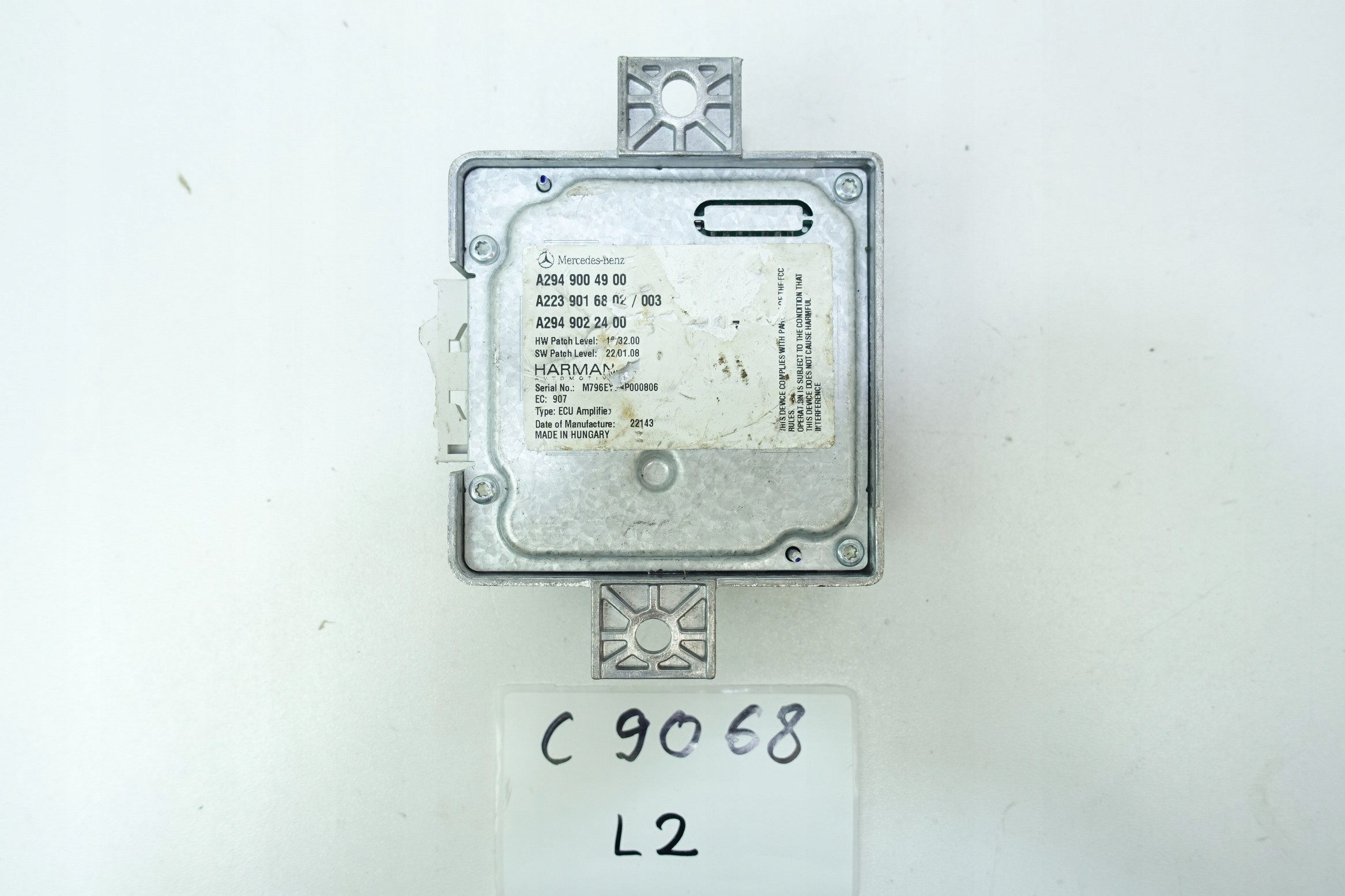 amplifier HARMAN MERCEDES W223 W447 A2949004900
