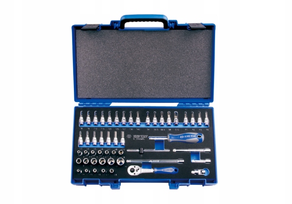 Nástavce 1/4 račňa 4-14 6kt Hex Torx Bity 50ele. King Tony 2550MRV