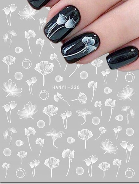 

Naklejka Samoprzylepna naklejki Listki Białe 230