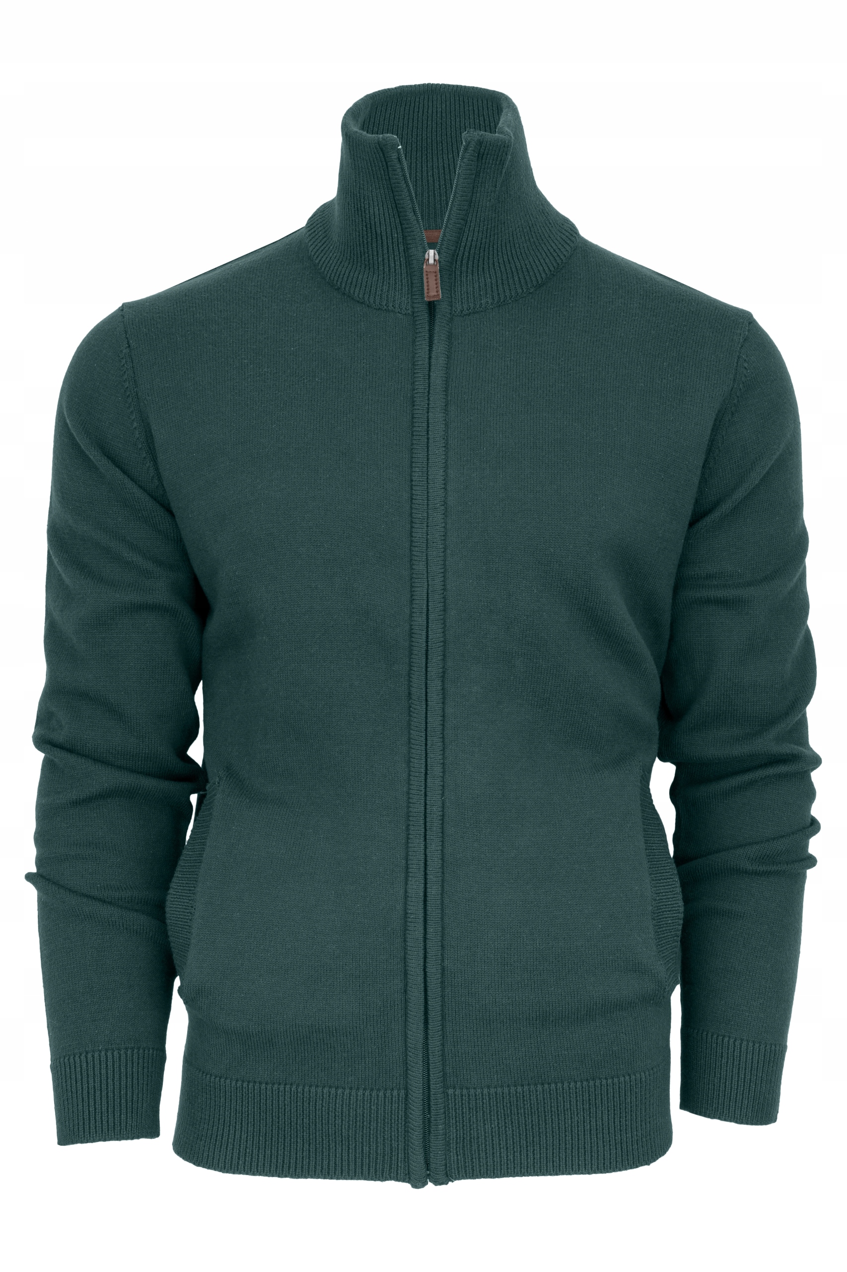 pánský svetr M&M kardigan s rozepínacím zipem zeleň vel XXL