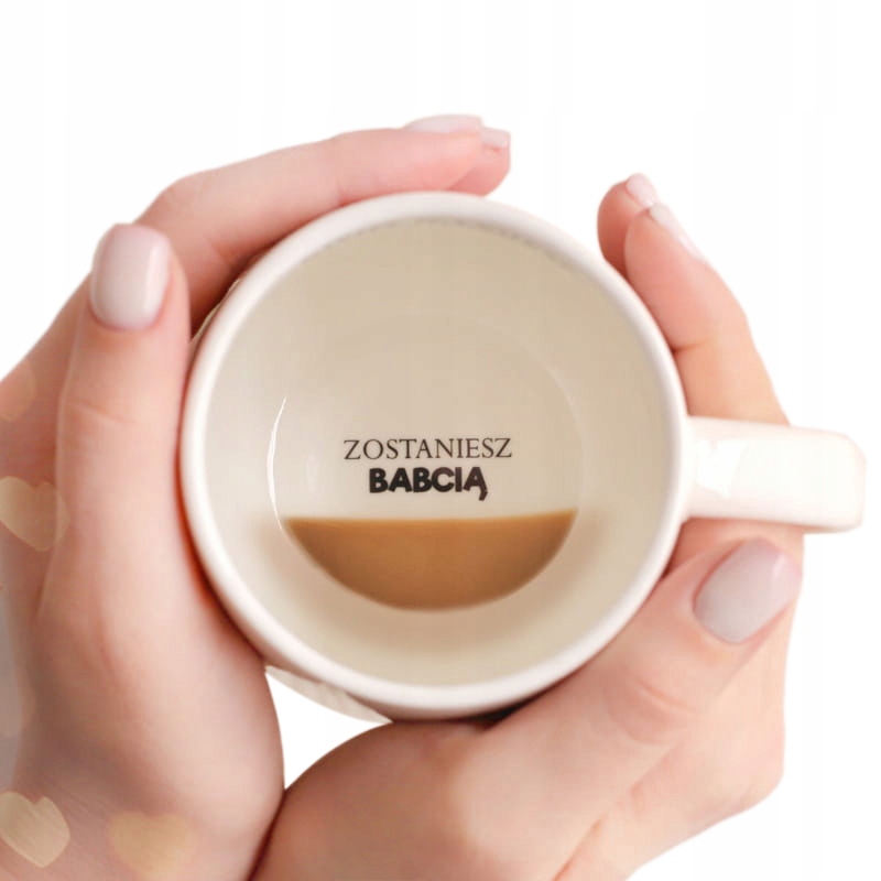 

Kubek informacja wiadomość o ciąży przyszła babcia