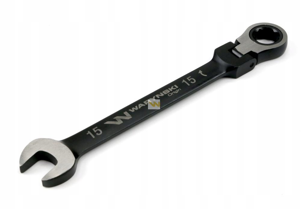 

Klucz płasko-oczkowy 15 mm z grzechotką Waryński