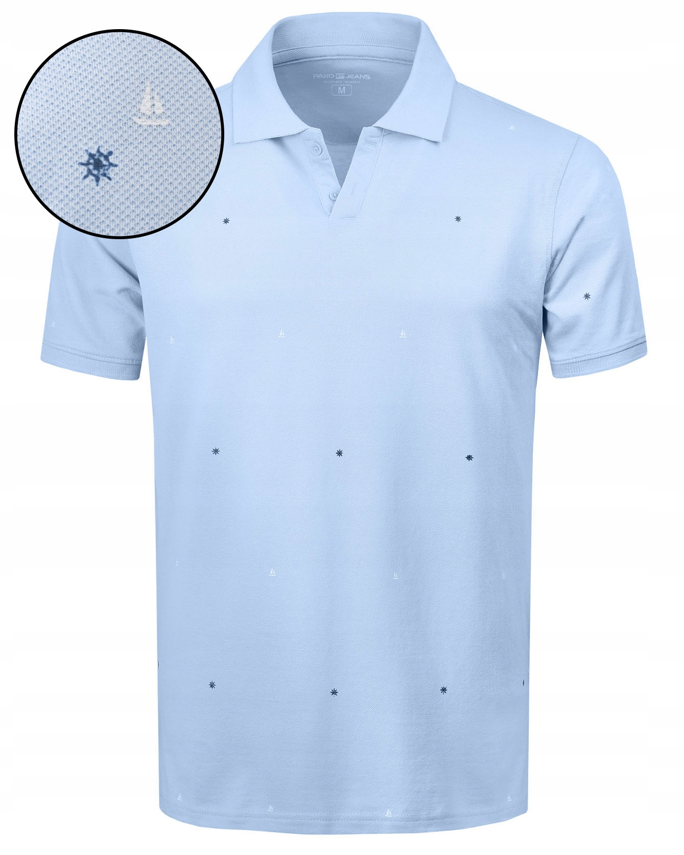 polokošile Pánské Modré Hrubá Bavlna Complex Elegantní Pako Jeans