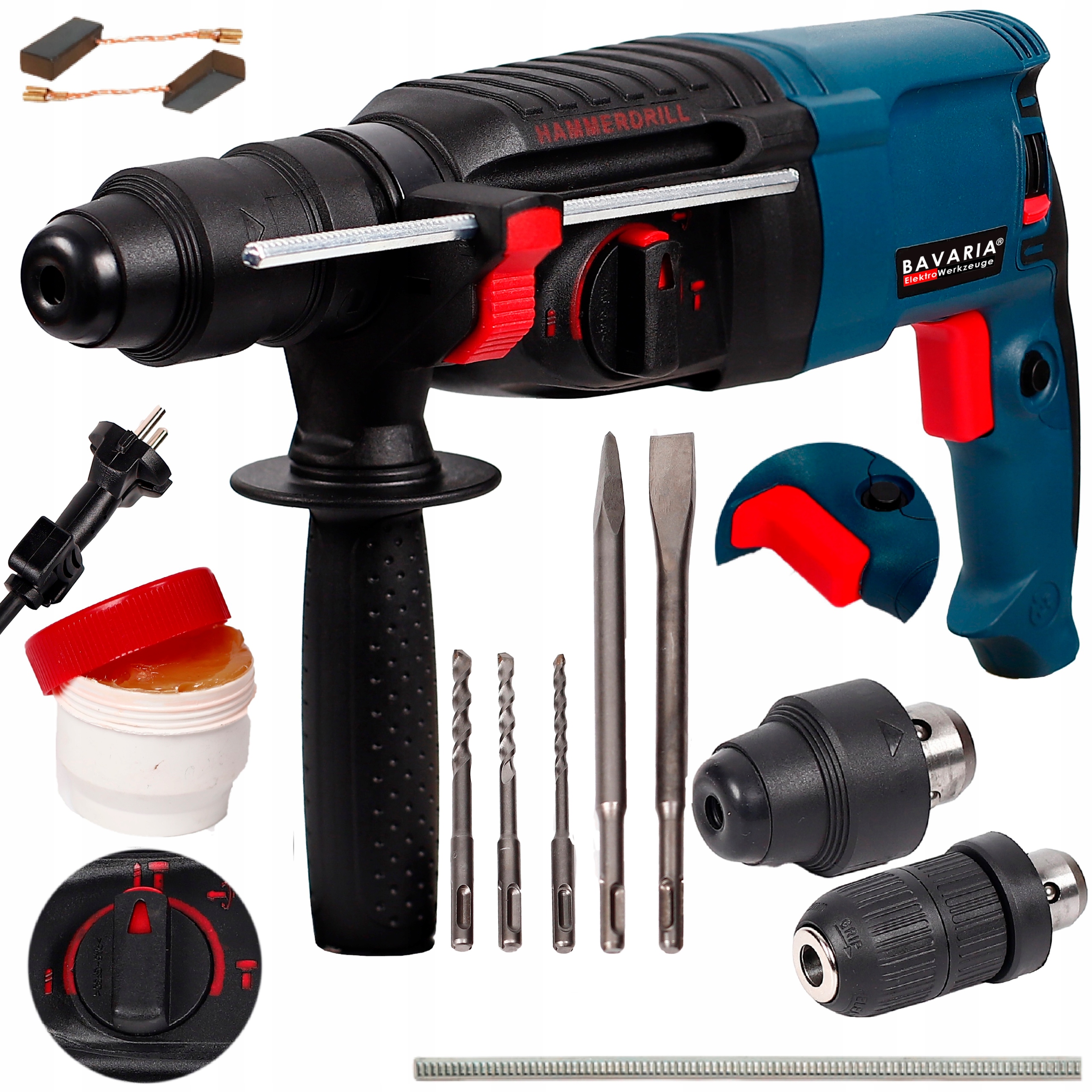 Młotowiertarka Sds+ Młot Udarowy Wiertarka Zestaw