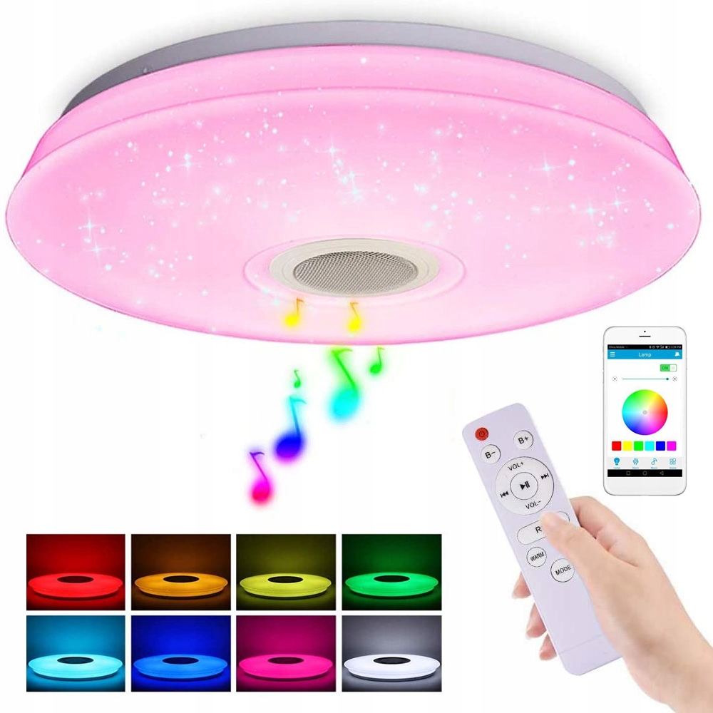

Lampa Sufitowa Plafon głośnik Smart Aplikacja Bt