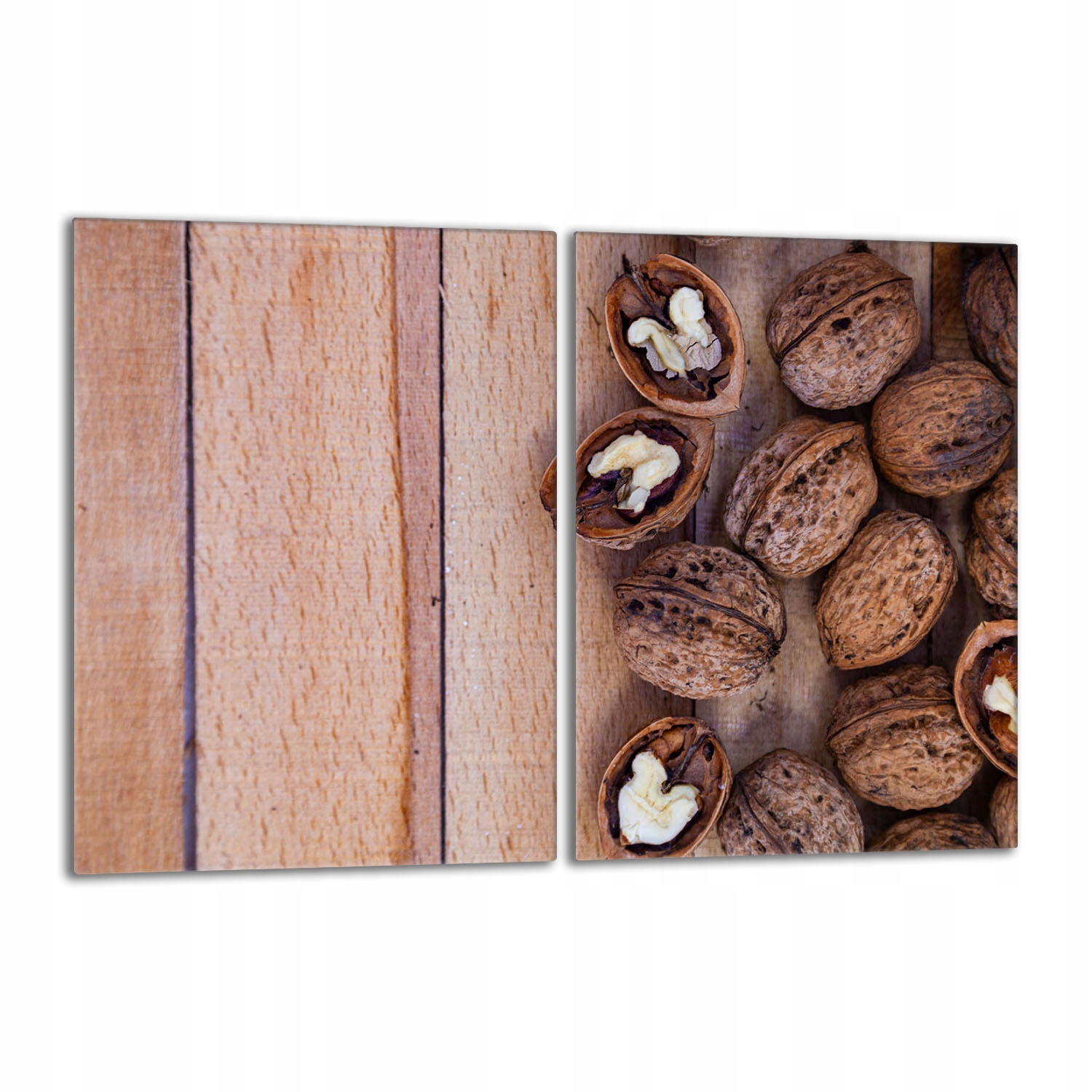 Skleněná ochranná deska na sporák 2x40x52 Ořechy do kuchyně