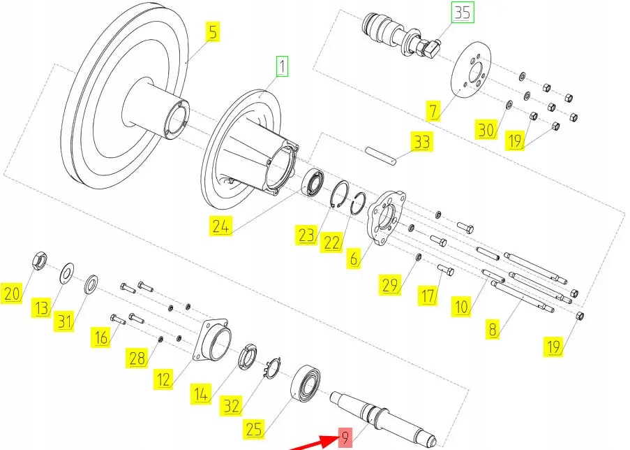 100032253 Wałek wariatora Producent części Rostselmash