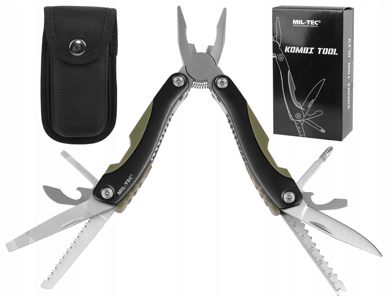 Multitool Narzędzie Wielofunkcyjne Mil-tec Kombi Tool 8W1 Olive