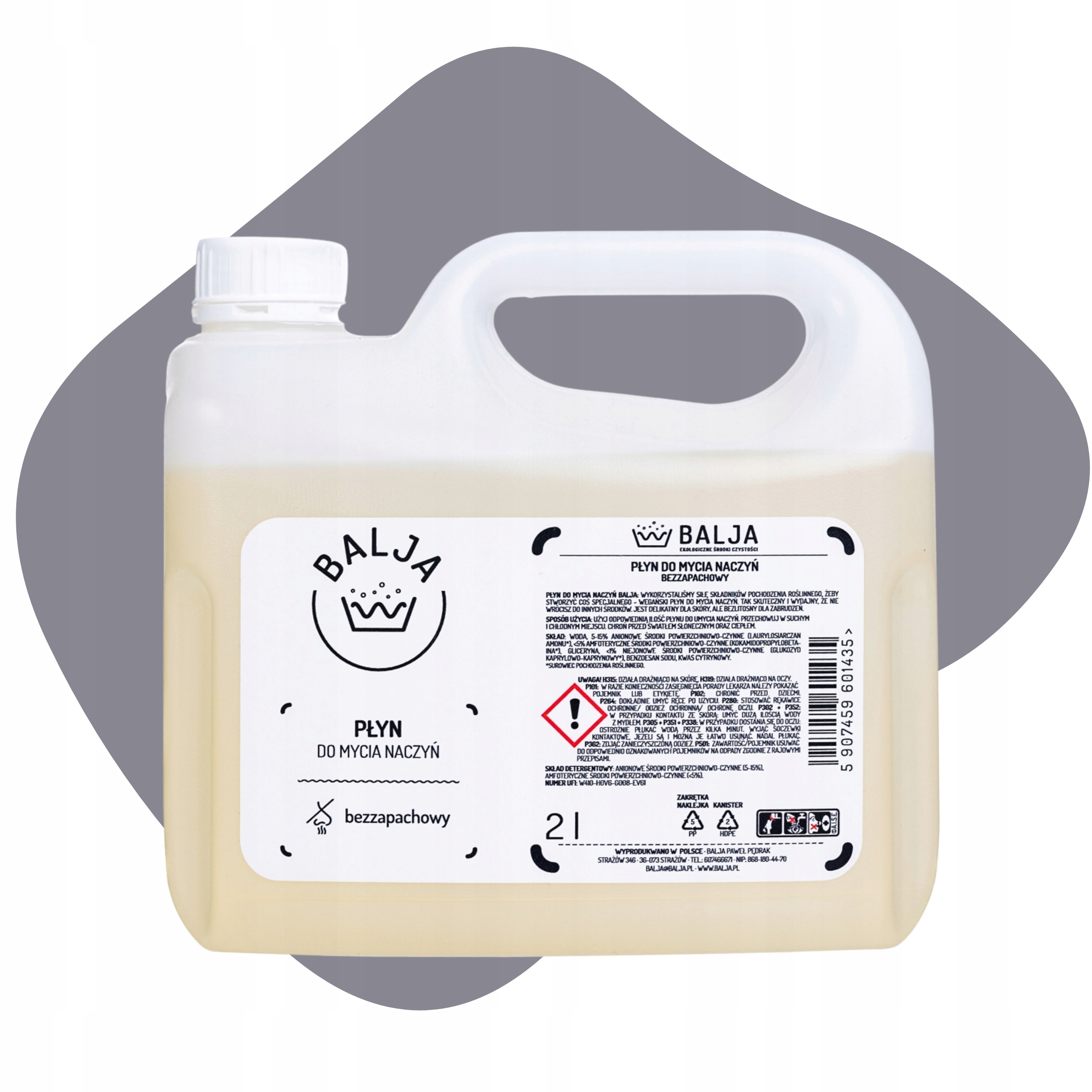 Balja Tekutý prostředek na mytí nádobí Refill – Bez zápachu 2 l