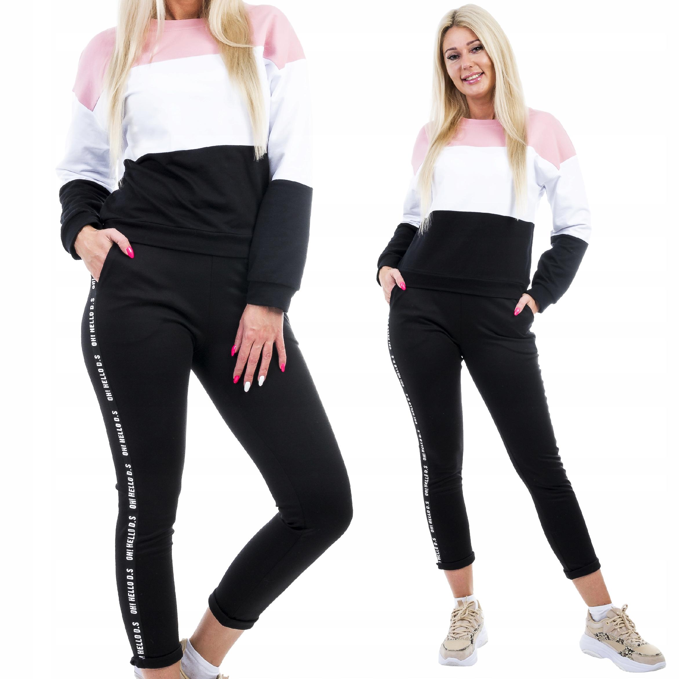 

Z285 Komplet Dres Lampas Pasy Różowo - Czarny r 36