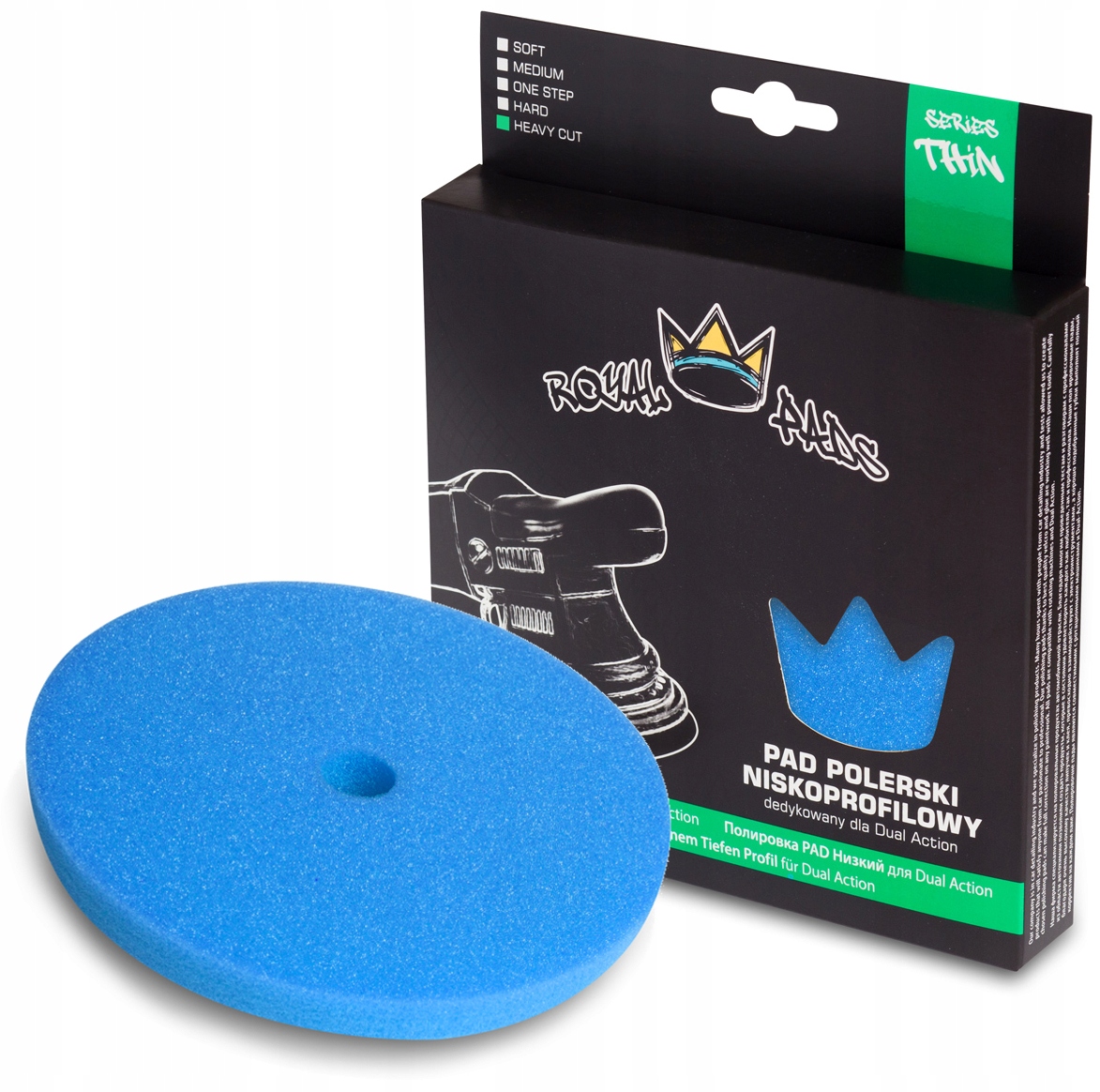 Royal Pads Thin Heavy Cut Pad Bardzo Twardy Pad Polerski Do Maszyn Da 150mm