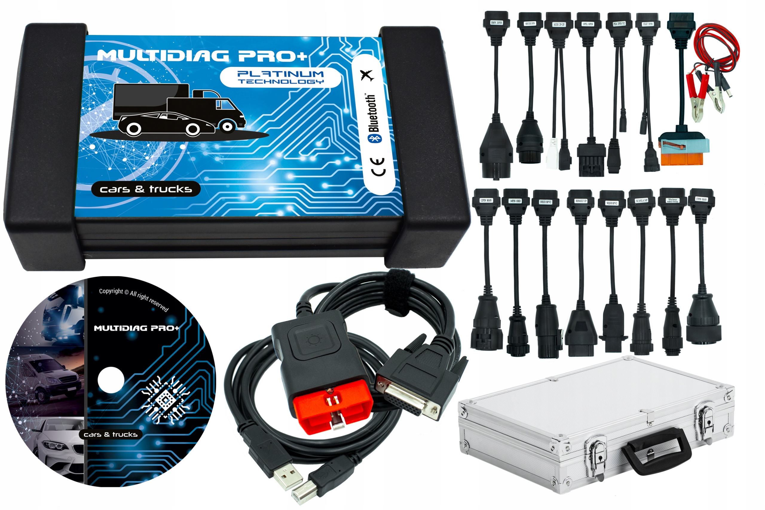 MULTIDIAG PRO + PLATINUM 2021 PL + 16 КАБЕЛЕЙ