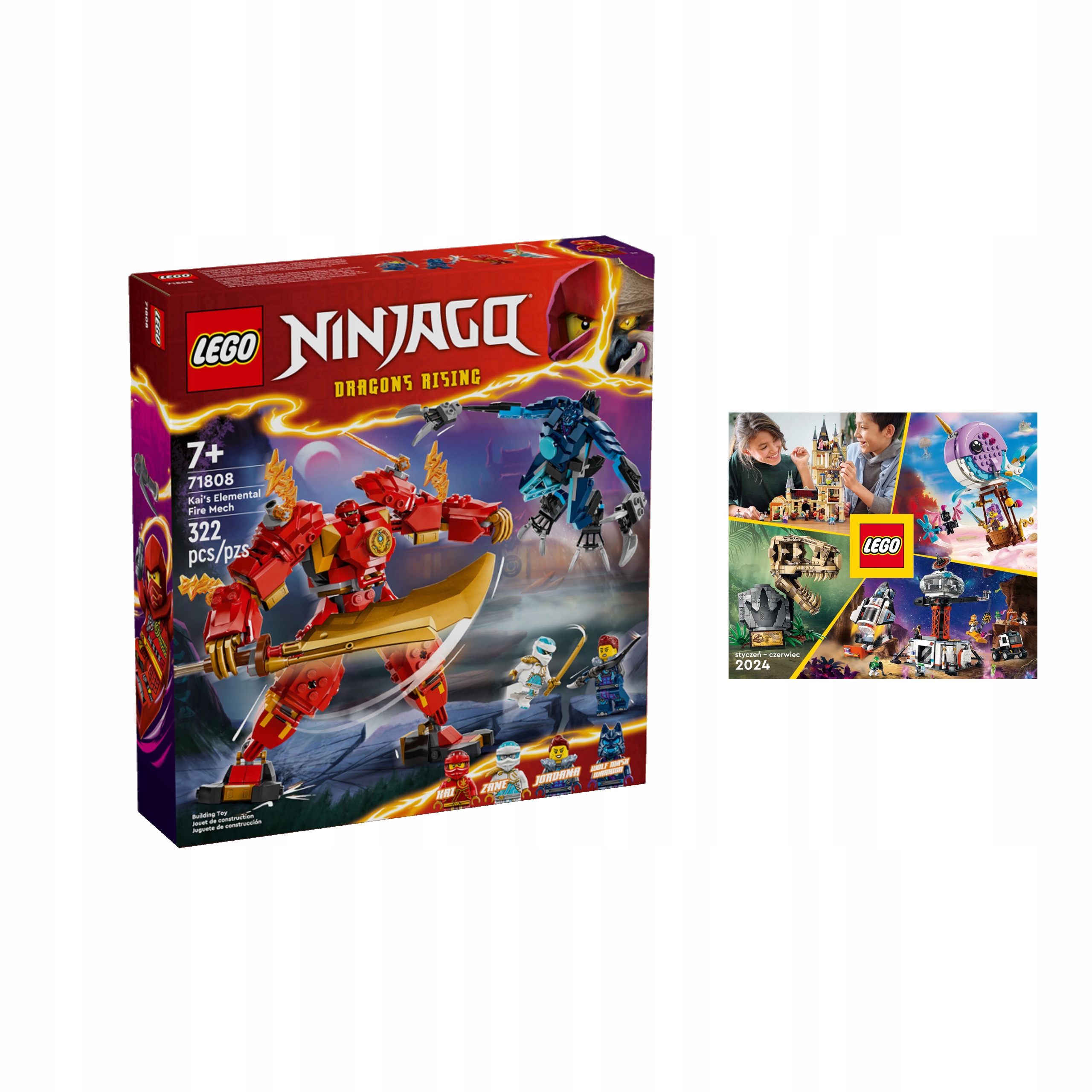 LEGO NINJAGO č. 71808 - Mech živlu ohňa Kaia + KATALÓG LEGO 2024