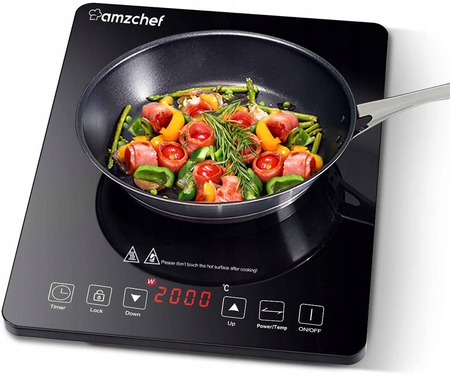 Kuchenka indukcyjna przenośna Amzchef SK-20CB16T 2000W Black