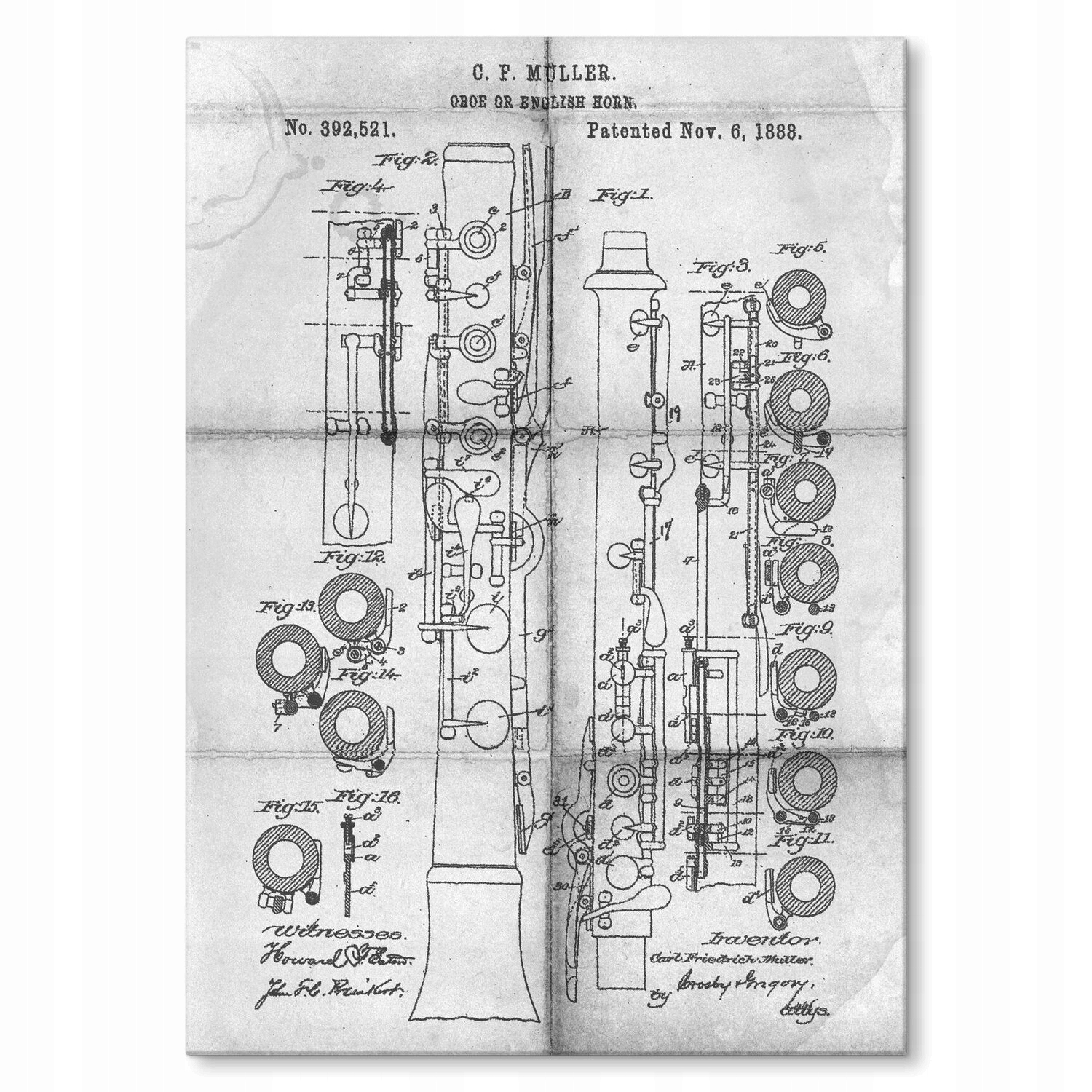 Kovový plakát Oboe English Horn Daily Szyld Plech 30 x 42 cm Dárek