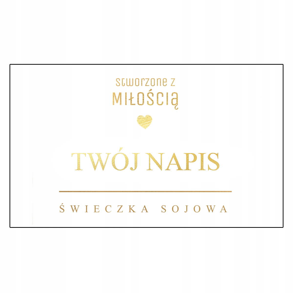 

Naklejki na Świeczkę Świeca Sojowa złocone 10szt