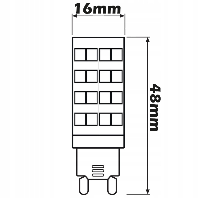 5x Żarówka LED G9 KAPSUŁKA 5W = 50W 470LM 6500K Jasność 460 lm