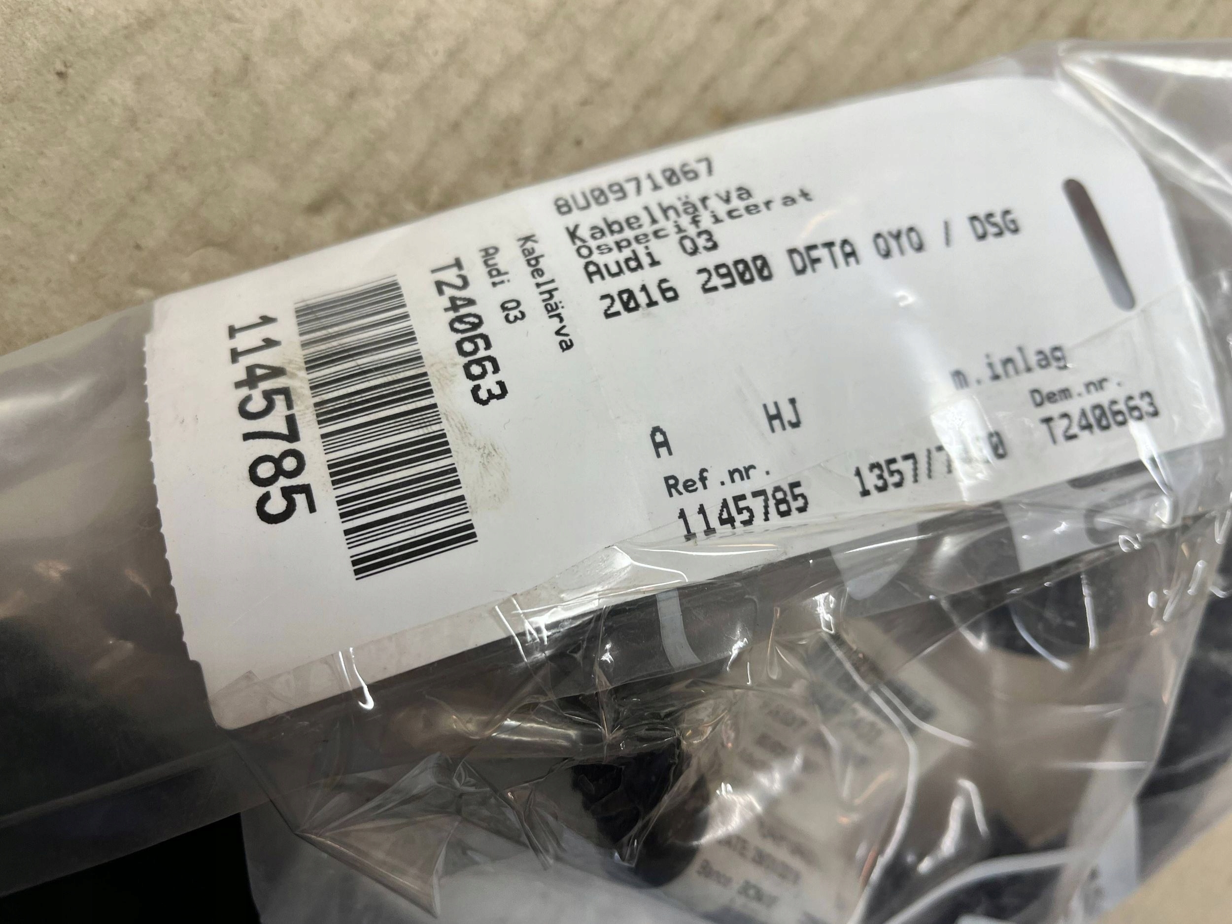Câblage Électrique Audi Q3 F3 8U0971067