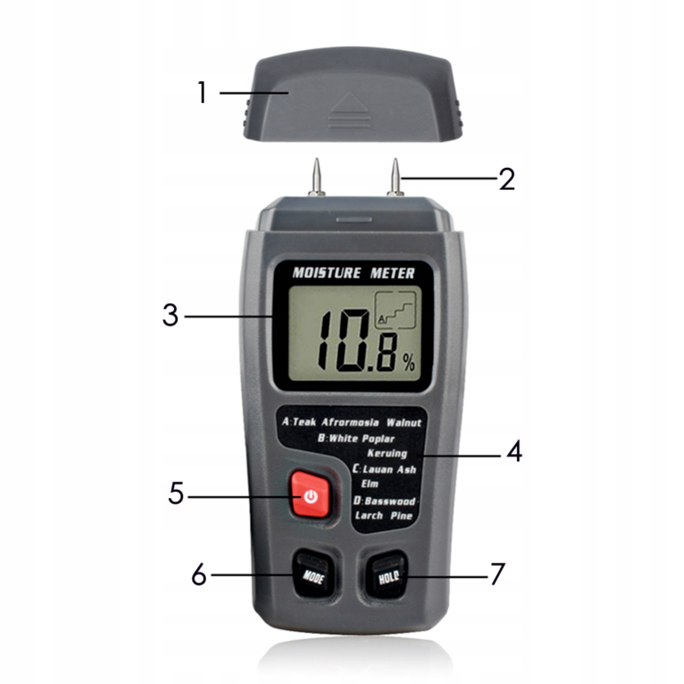 Wilgotnościomierz, miernik wilgotności drewna Przeznaczenie do drewna