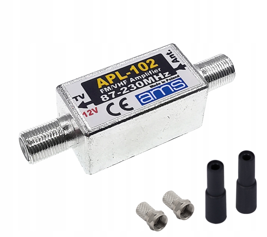 

Wzmacniacz antenowy APL-102 25dB Vhf Fm MUX-8 Dab+