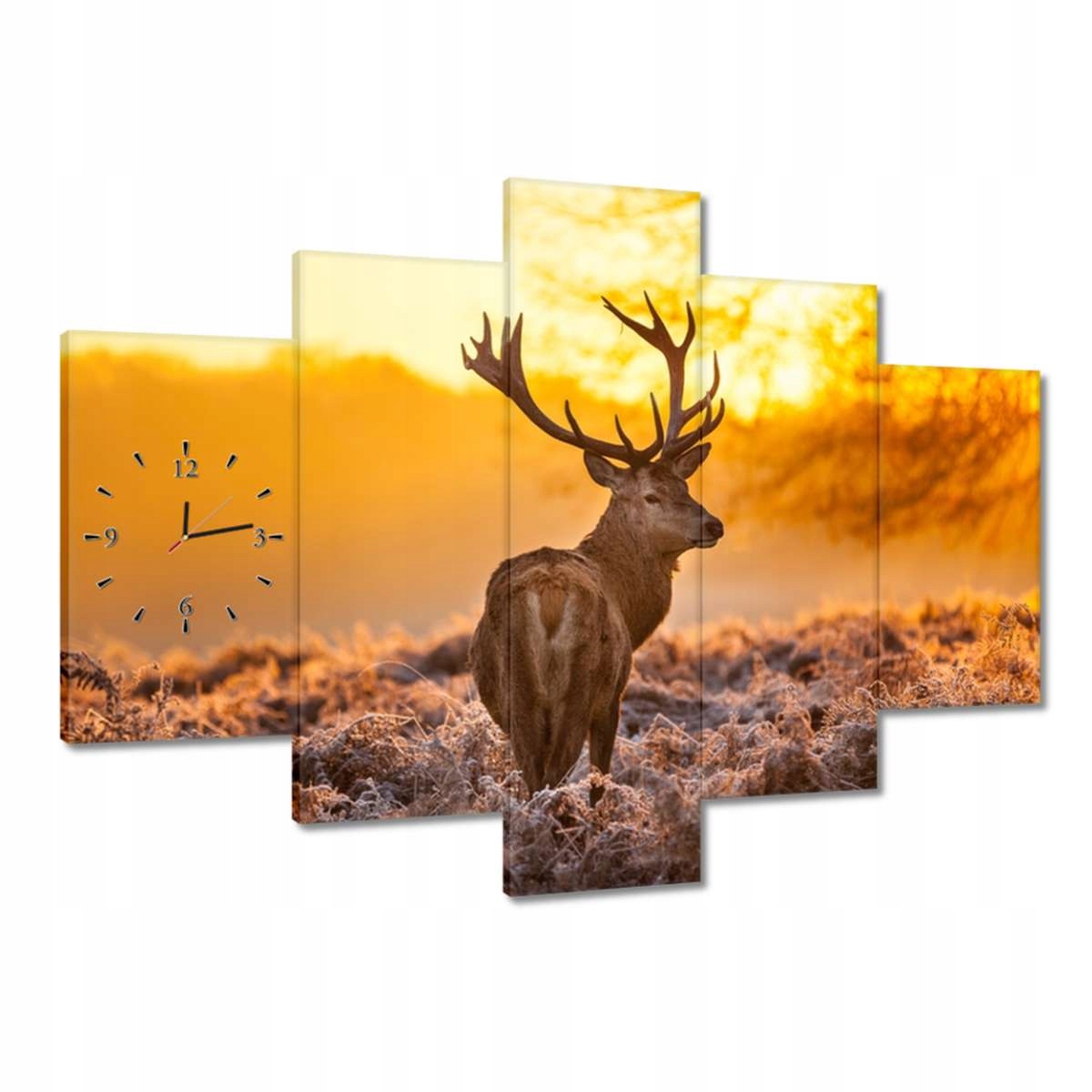 Nástenné hodiny 150x105 Jeleň pri západe slnka