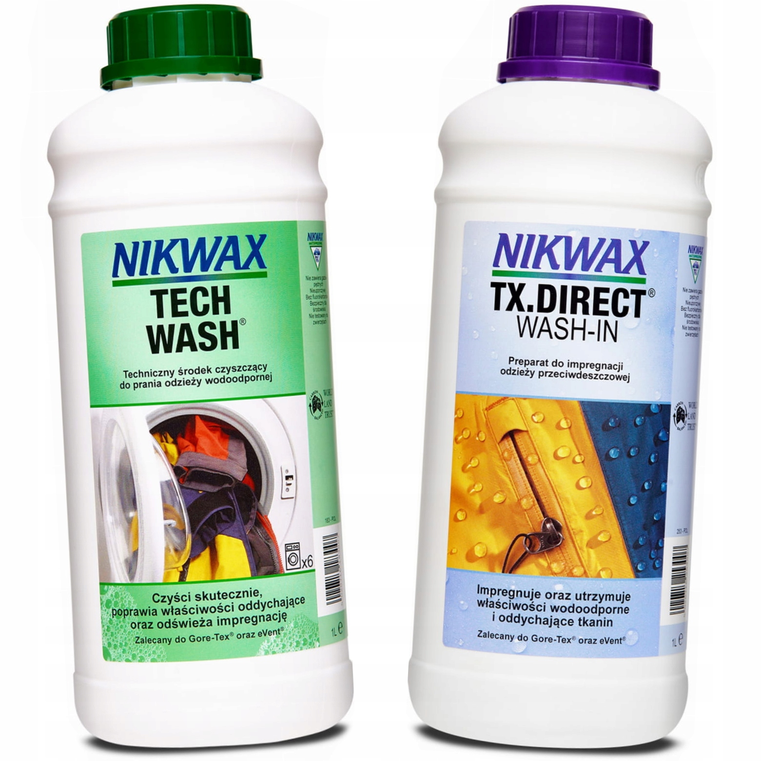 

Zestaw Nikwax Tech Wash Tx Direct Wash-In 2x1l