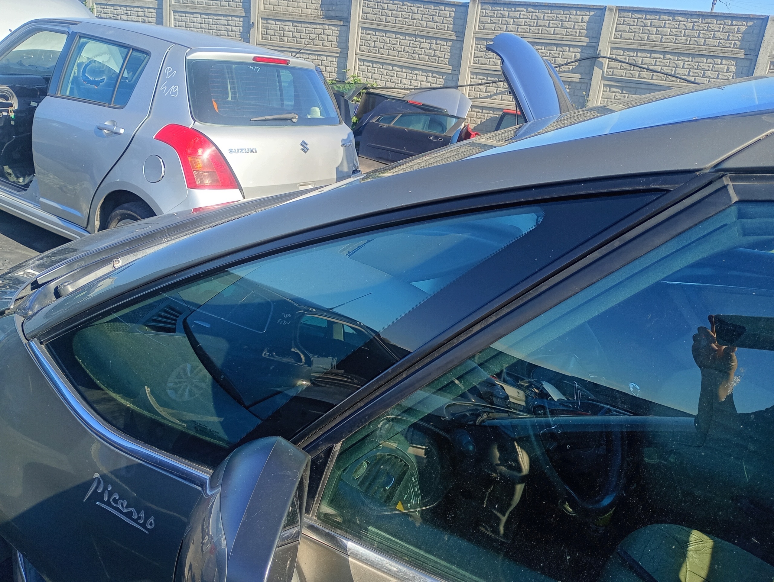 window side bodywork left front Citroen C4 Picasso FL 07-13