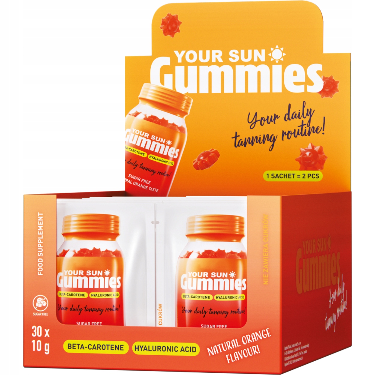 Your Sun Gummies Żelki do opalania z beta-karotenem Pomarańcza 60 żelek