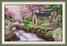 Křížková výšivka počítaná sada (kanva, mulina)