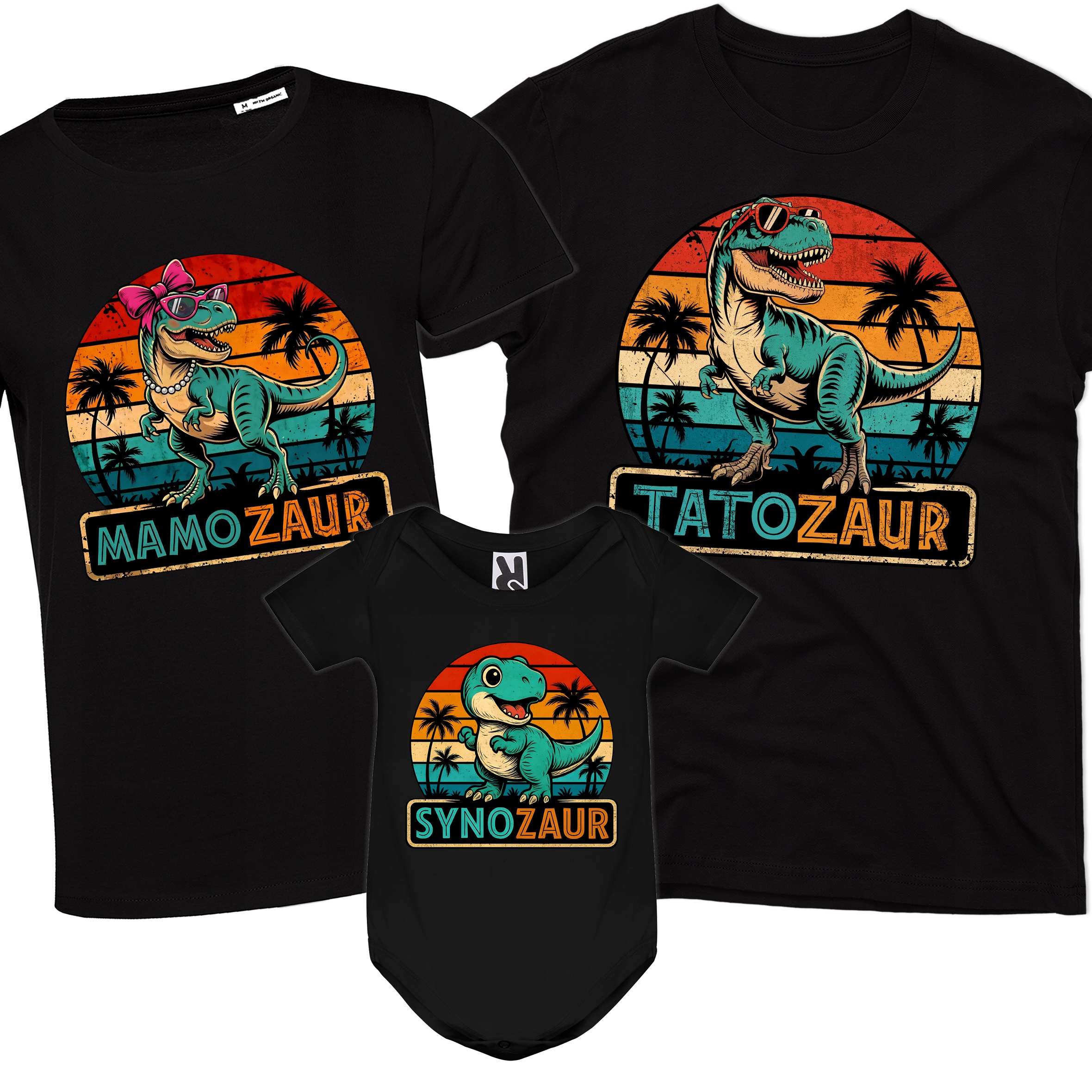 Sada Triček Pro Svátek Matek Tatínků Dětské Body Mamozaur Tatozaur L
