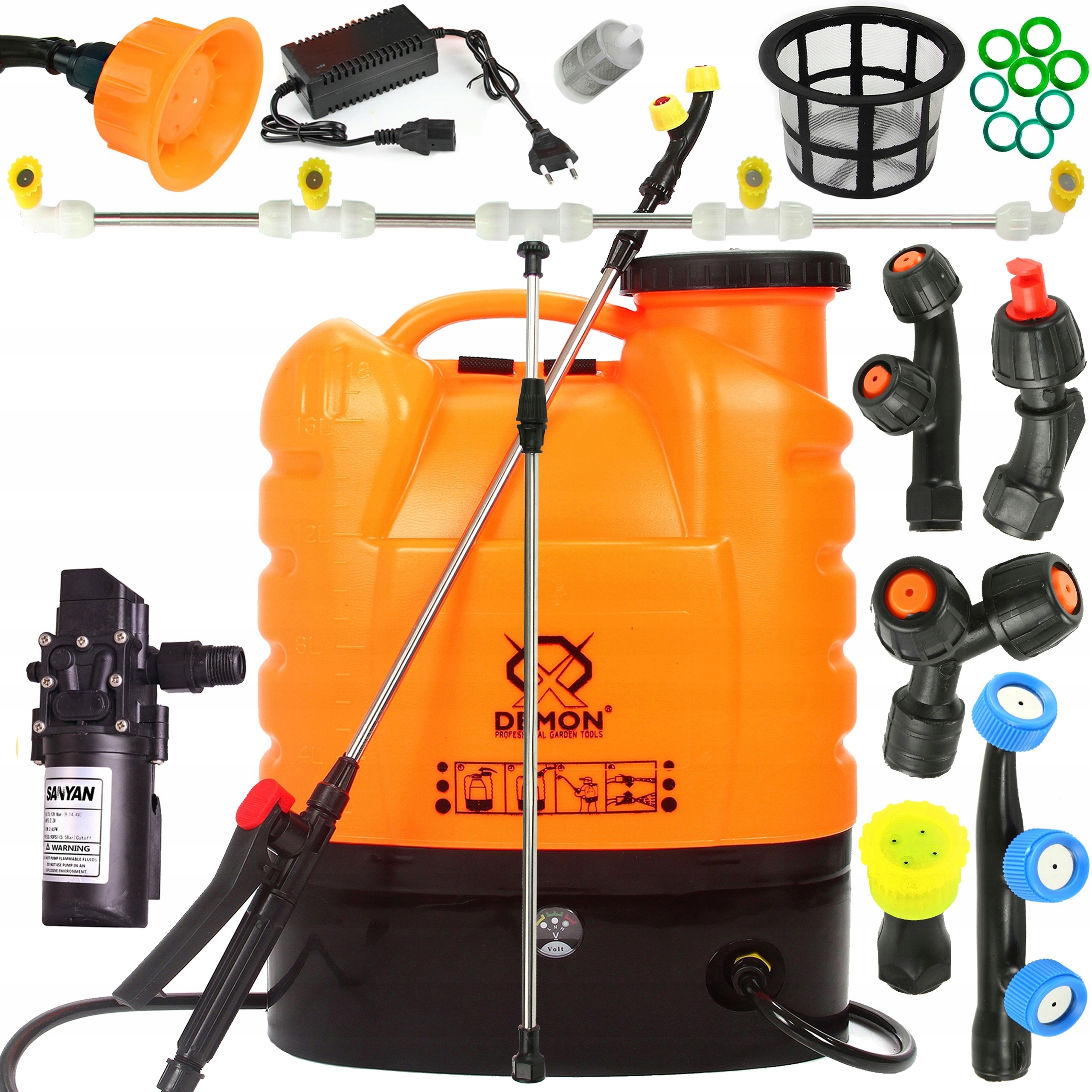 Batohový postrekovač Demon akumulátorový 16 l 4,5 bar 83 cm