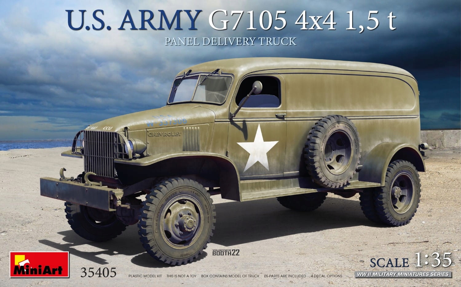 Us Army G7105 4x4 1,5 t panelový rozvozový vůz 1:35 MiniArt 35405
