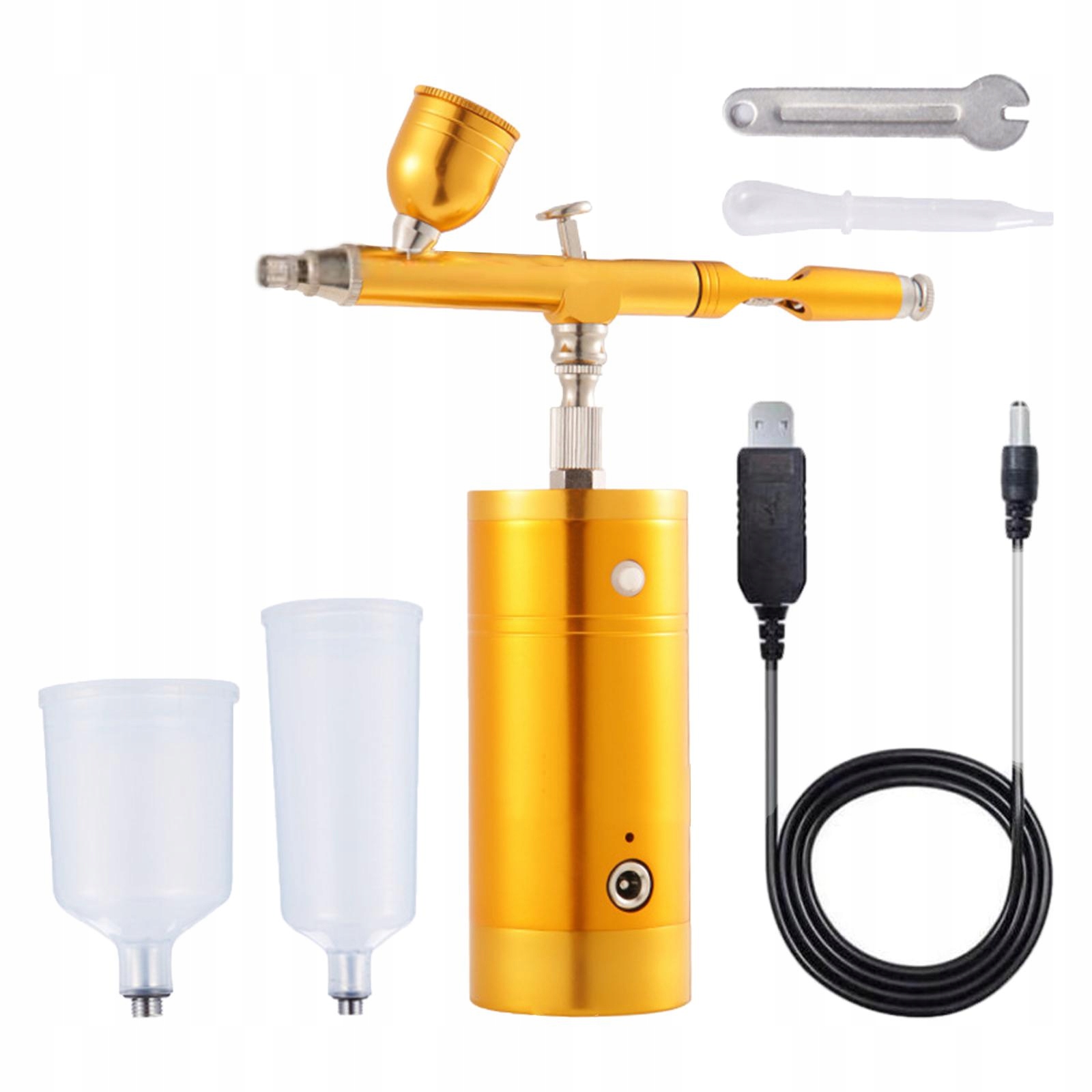 Airbrush, Airbrush Kit Air Brush Pen, Mini Air Compressor Airbrush Kit Gold Marka bez marki
