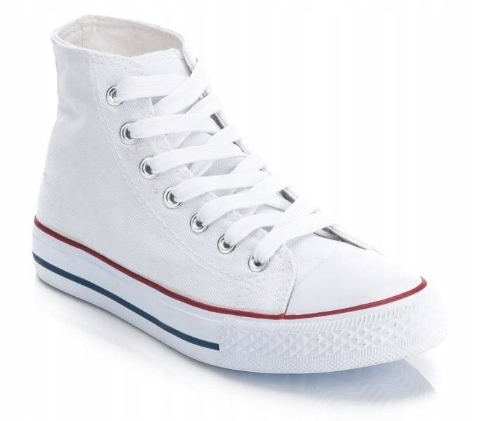 

5070 Białe Wysokie Trampki Tenisówki White 41