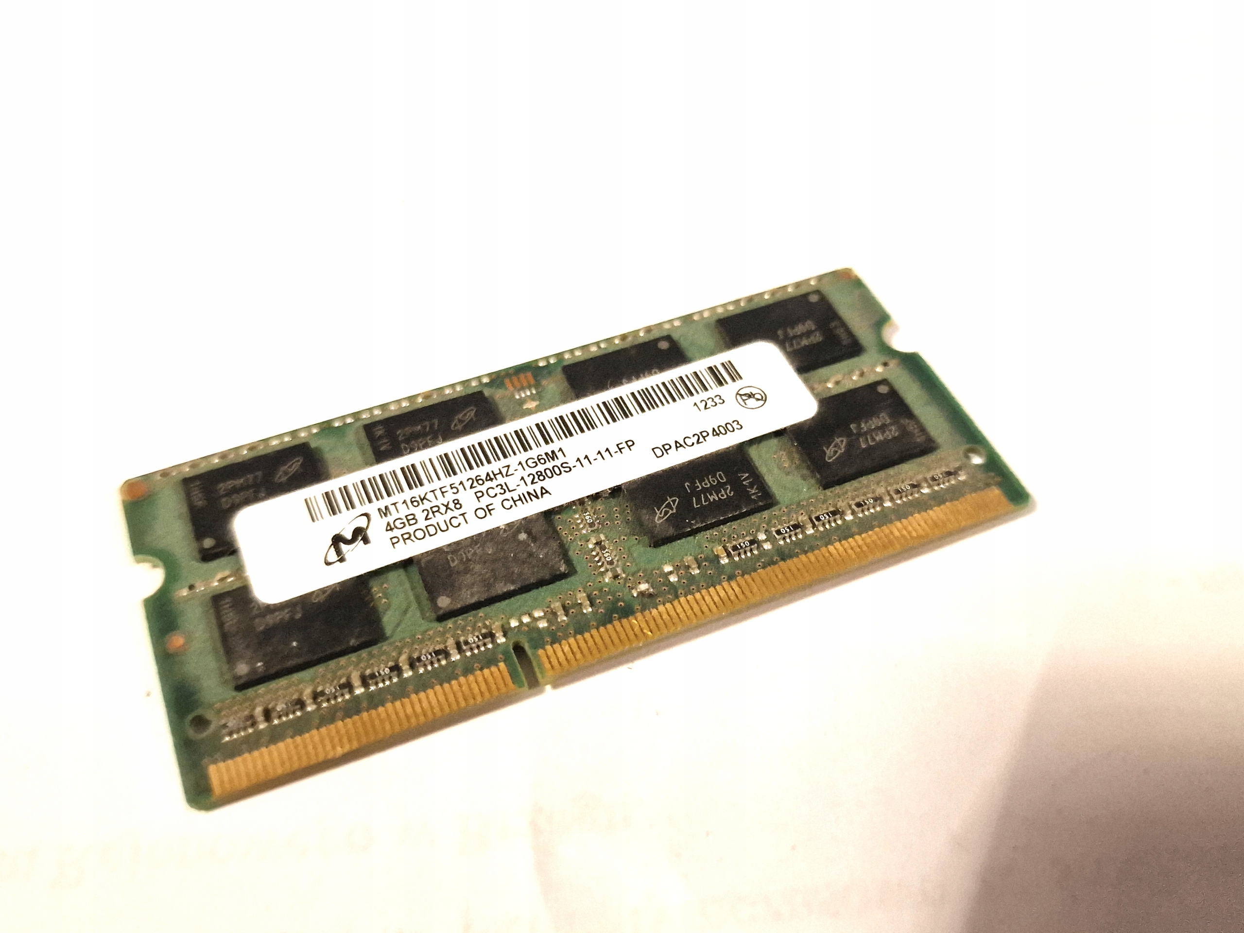 Pamięć RAM DDR3 Micron MT16KTF51264HZ-1G4M1 GB w POPIELÓW