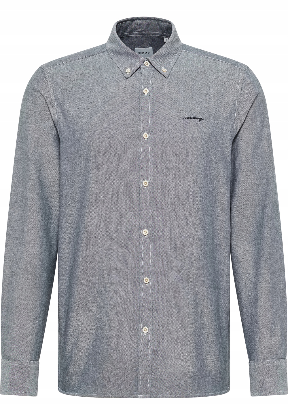 Mustang šedá pánská bavlněná košile s dlouhým rukávem casual L