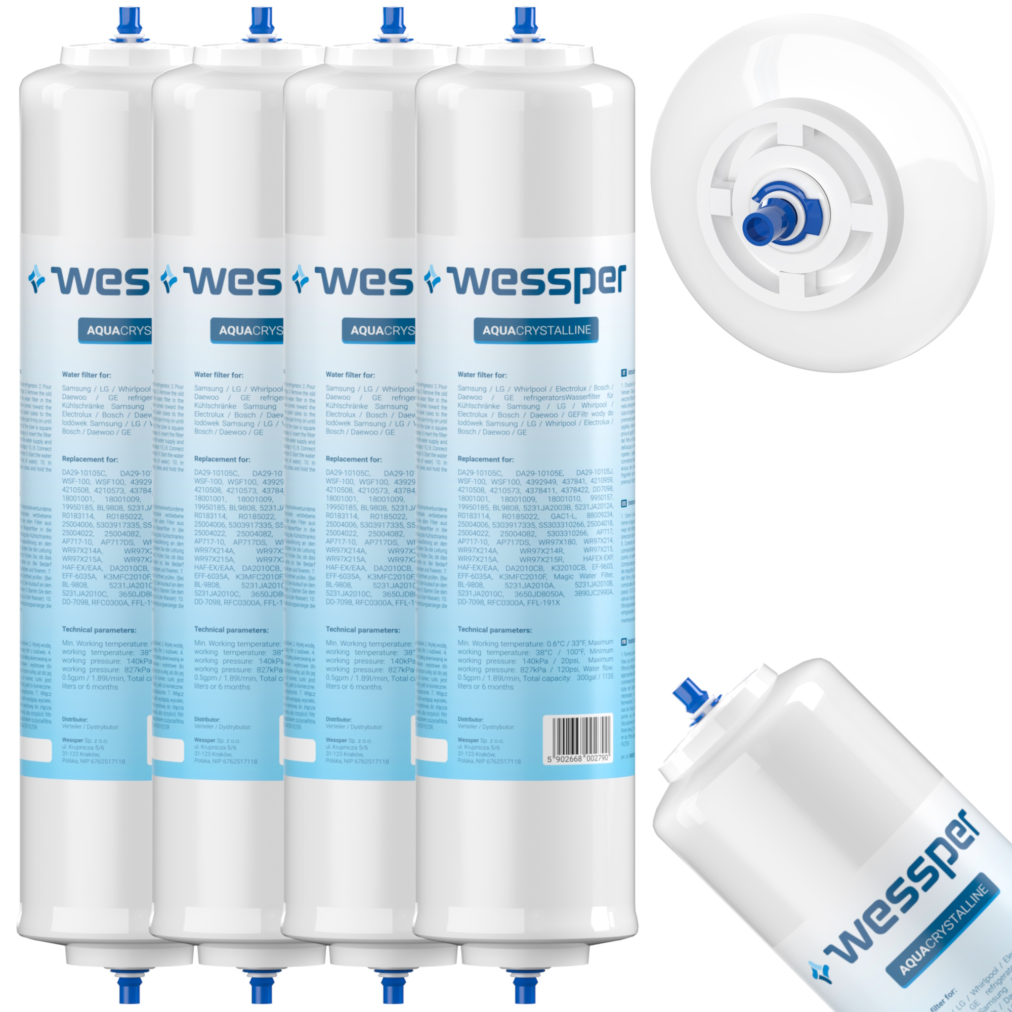 

4x Filtr zamiennik do Samsung Hafex/exp DA29-10105