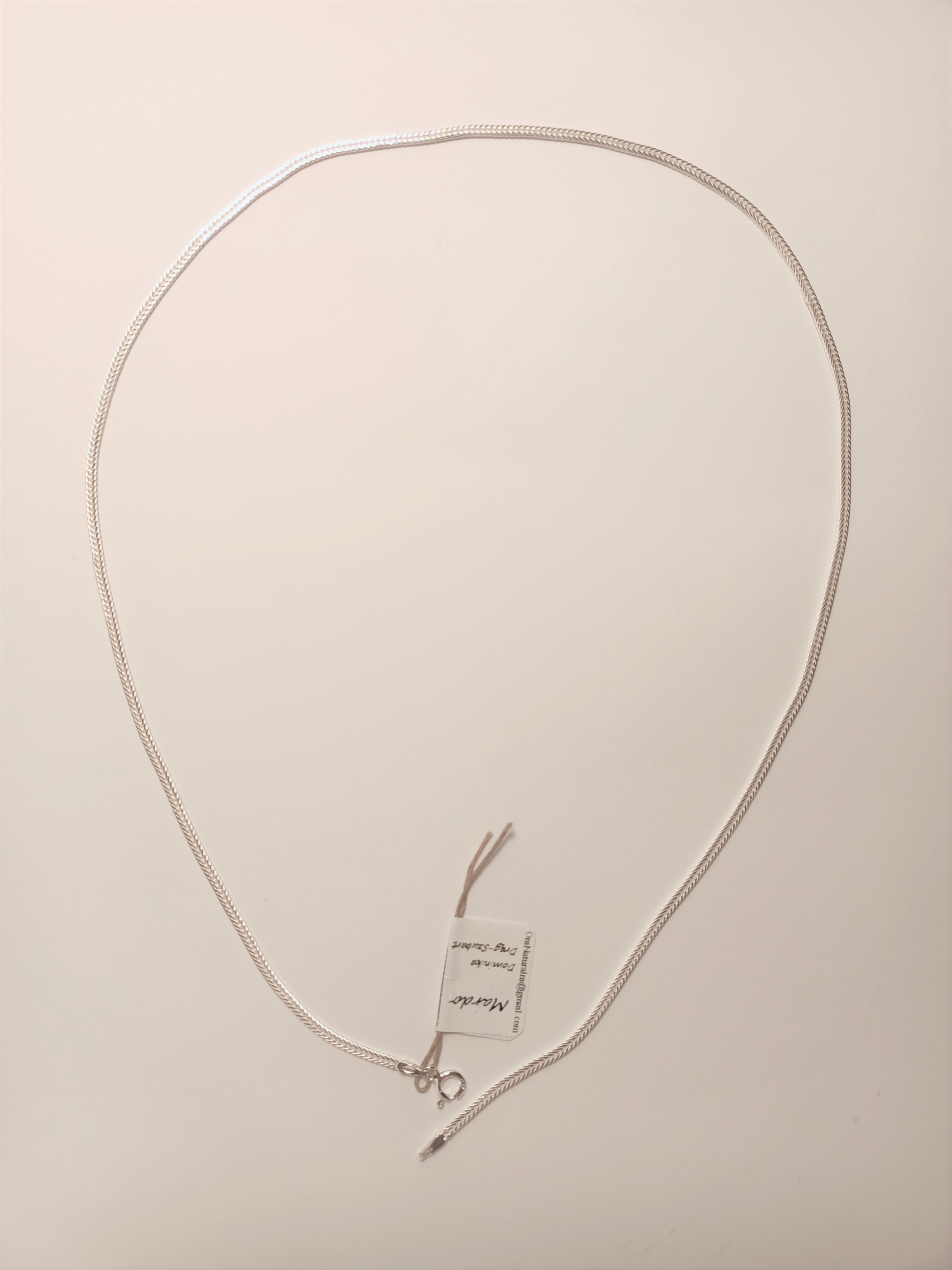 ŁAŃCUSZEK SREBRNY LISI OGON 50 CM 1,6 mm Marka Inna marka