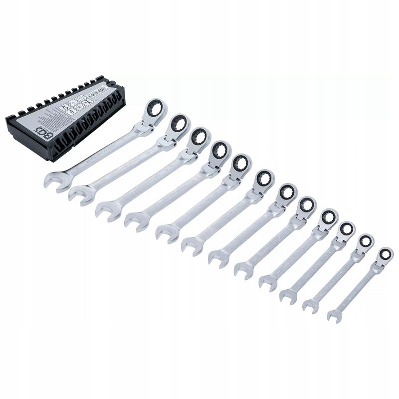 Sada očkoplochých klíčů s ráčnou, odlamovací, 8-19 mm, 12 ks Bgs 6546